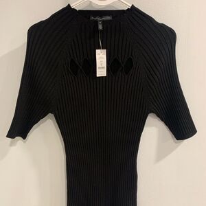 White House Black Market Black Crew Neck Sweater